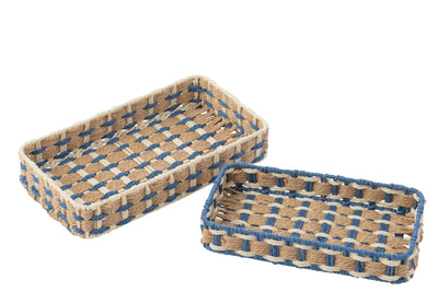 Rechteckiges Boho Deko Tablett Set