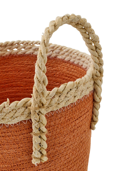 Boho Dekokorb Set mit Griffen für Pflanzen