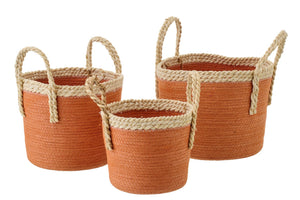 Set de paniers décoratifs Terrecuite Nature (lot de 3)