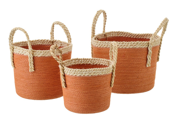 Set de paniers décoratifs Terrecuite Nature (lot de 3)