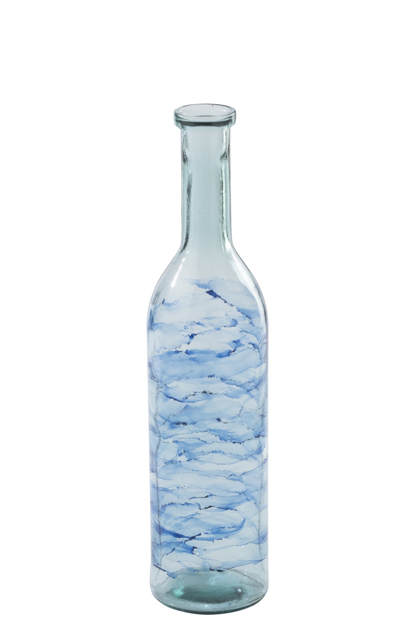 Jarrón de vidrio azul ``Muro´´ (XL)