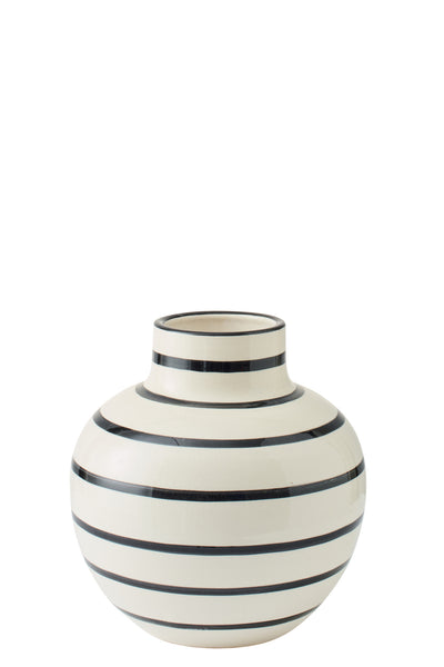 maritime keramikvase Schwarz weiß