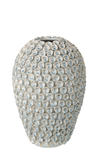 designer vase hellblau groß