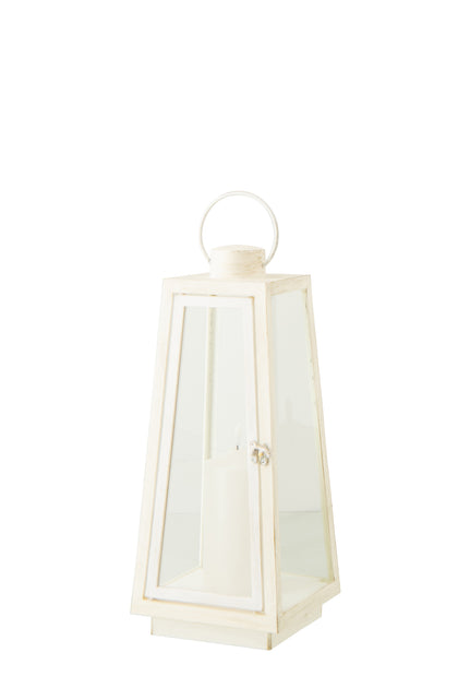 LED Laterne weiß Glas maritimes Licht