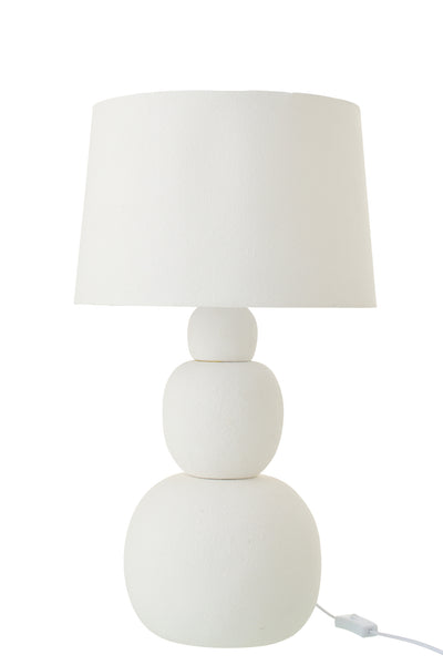 Tischlampe Keramik Weiß (L)