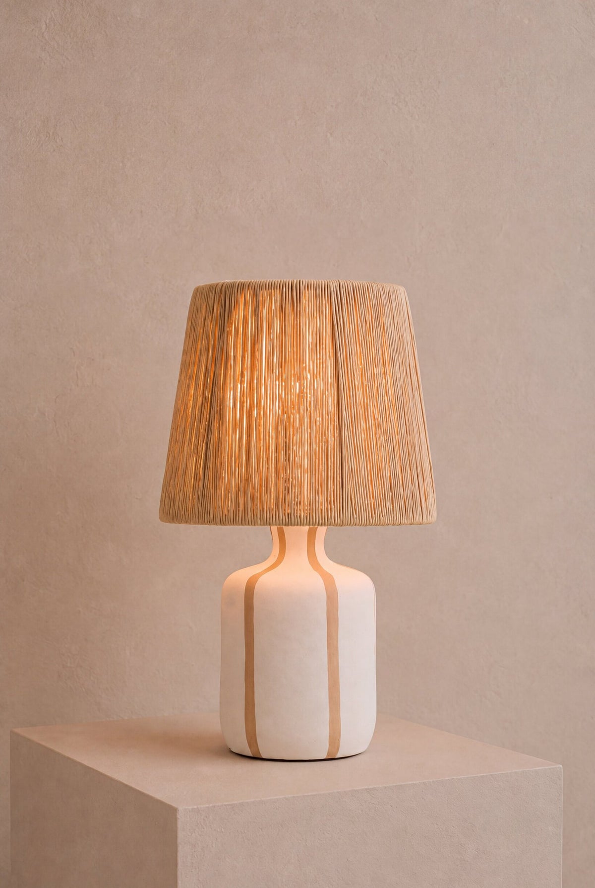 Tischlampe Keramik Natur (M)