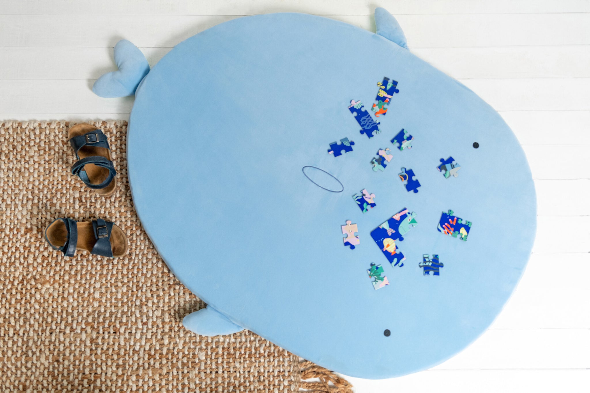 Hai Spielmatte Hellblau Mintgrün Kinderzimmer