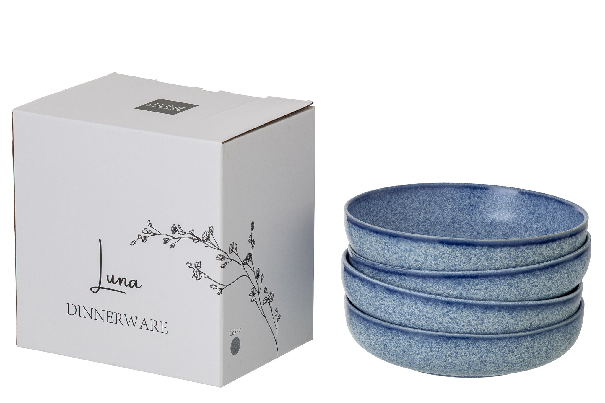 Große Schale aus Steinzeug Blau – Mabora (L)