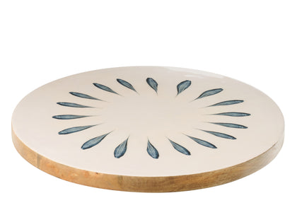 Drehbares Servierbrett aus Mangoholz Lazy Susan rund