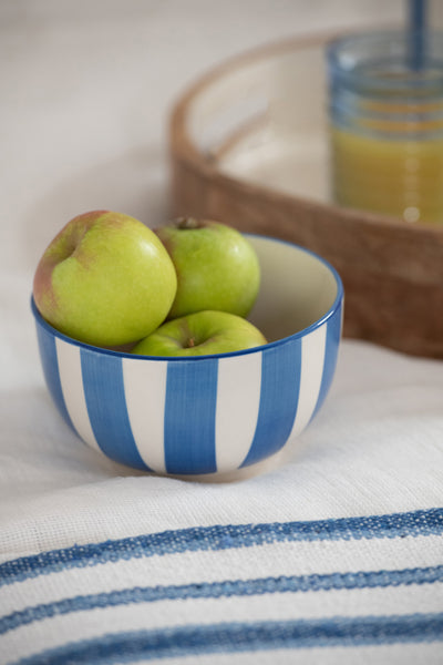 Schale Blau Weiß gestreift