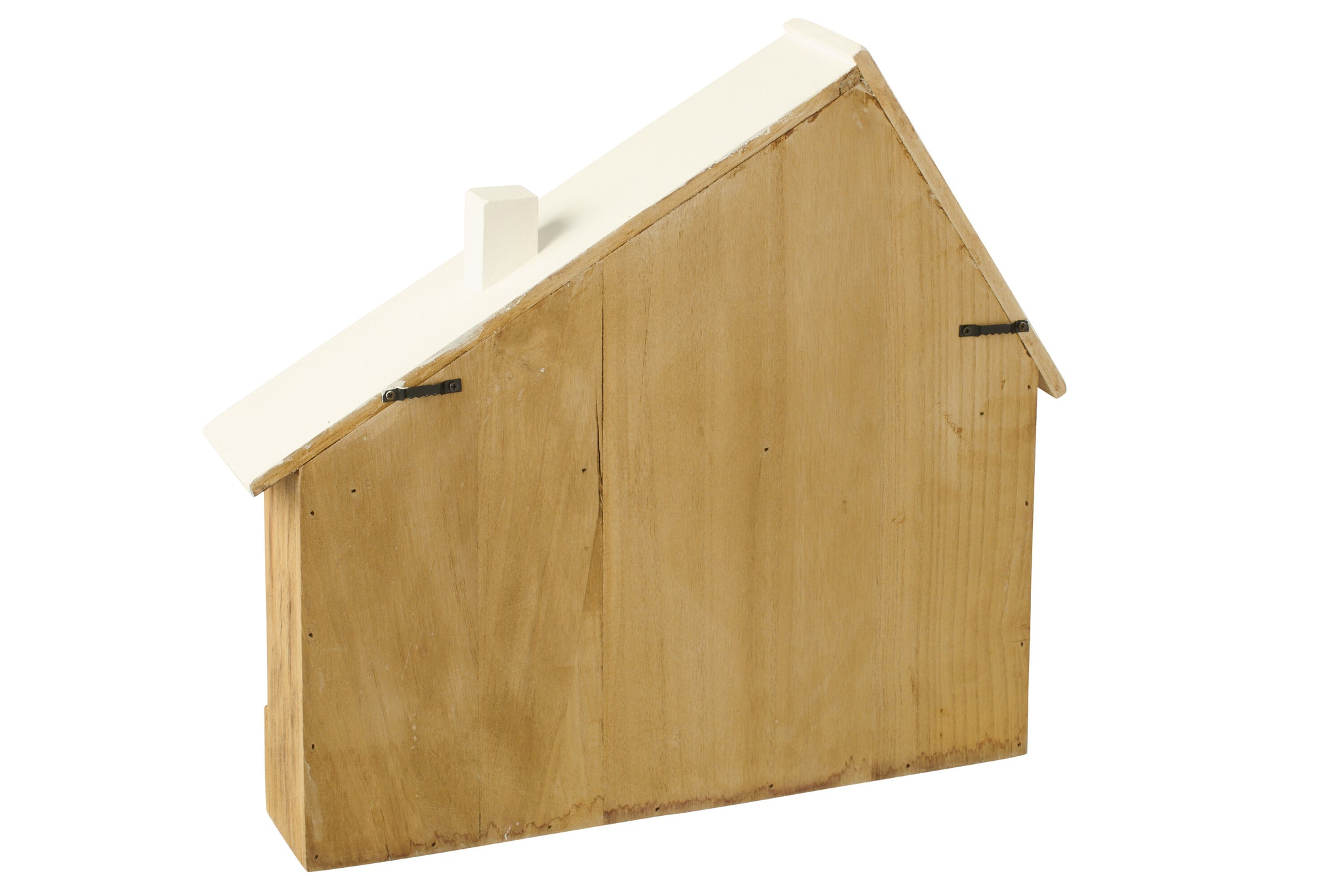 Llaveros “Beach House” de madera de paulownia – Natural/Blanco