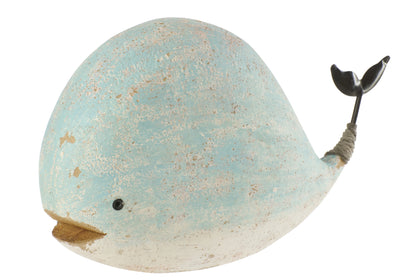 wal deko holz weiß hellblau maritim figur wohnzimmer
