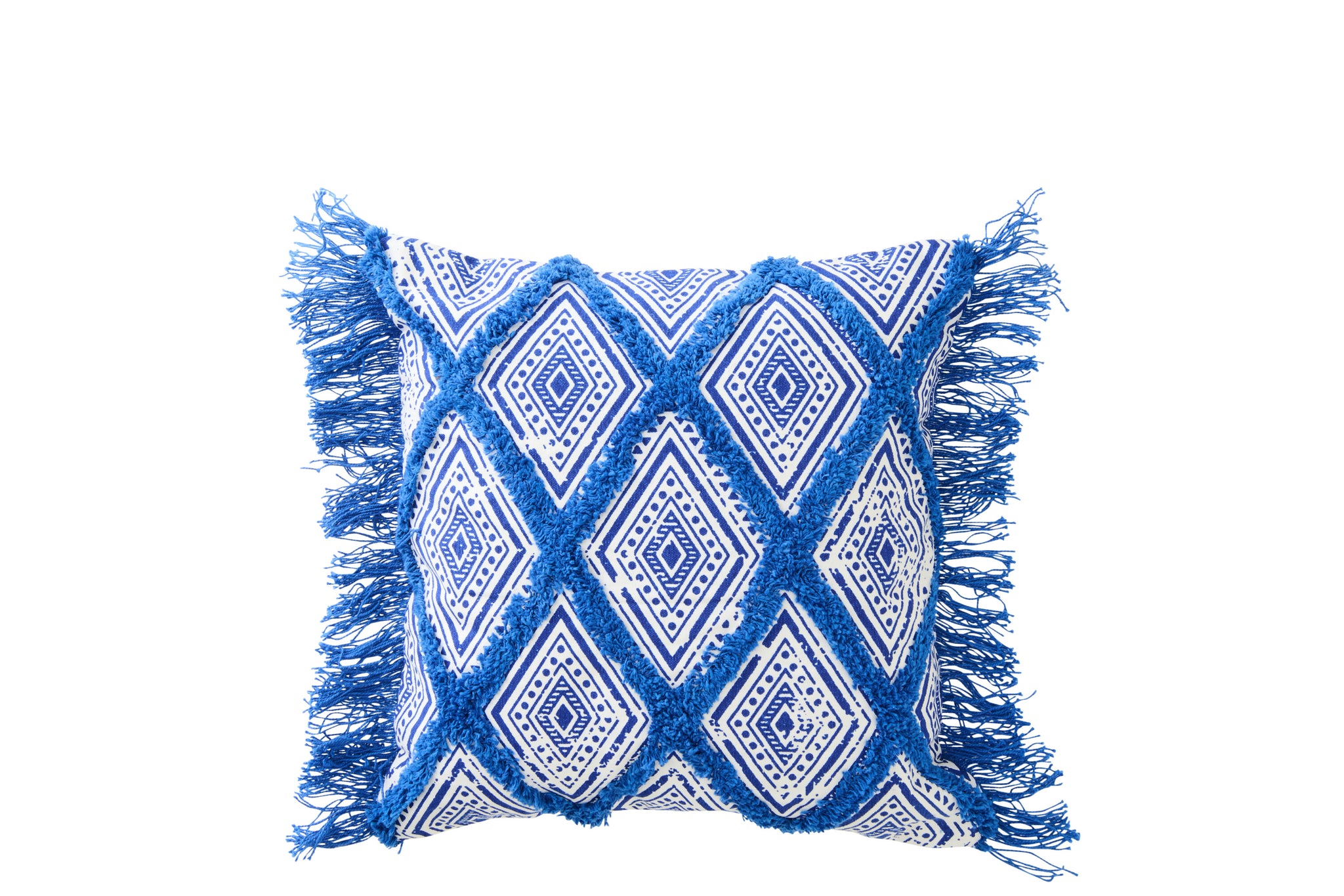 maritimes kissen blau weiss