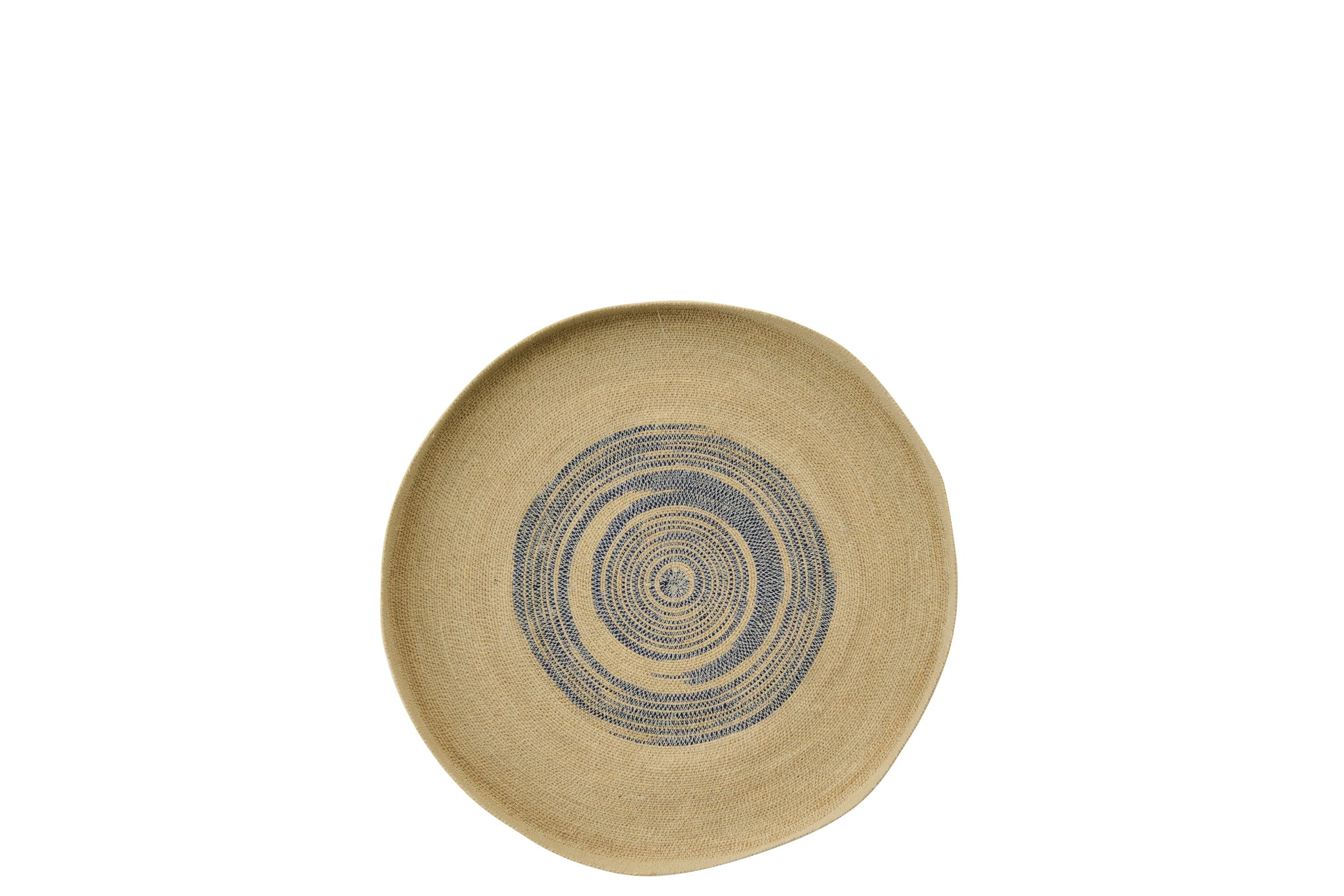 rundes boho wandtablett natur blau