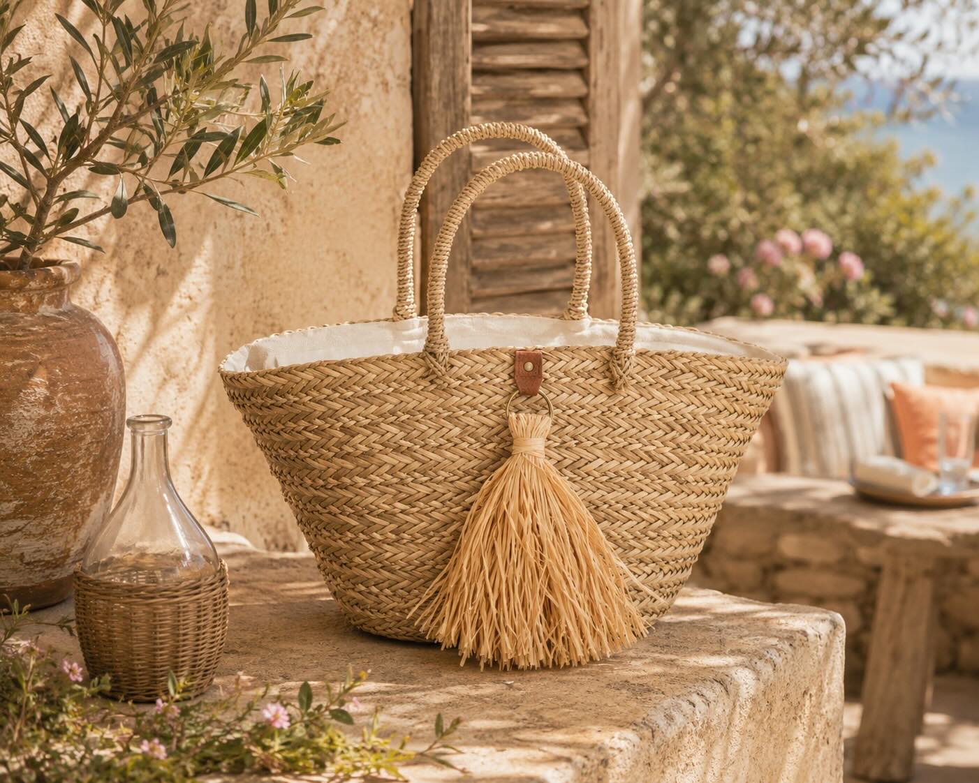 Strandtasche Natur Seegras