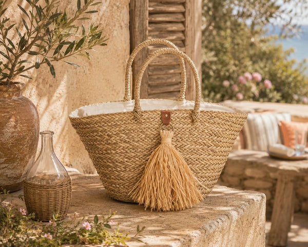 Strandtasche Natur Seegras
