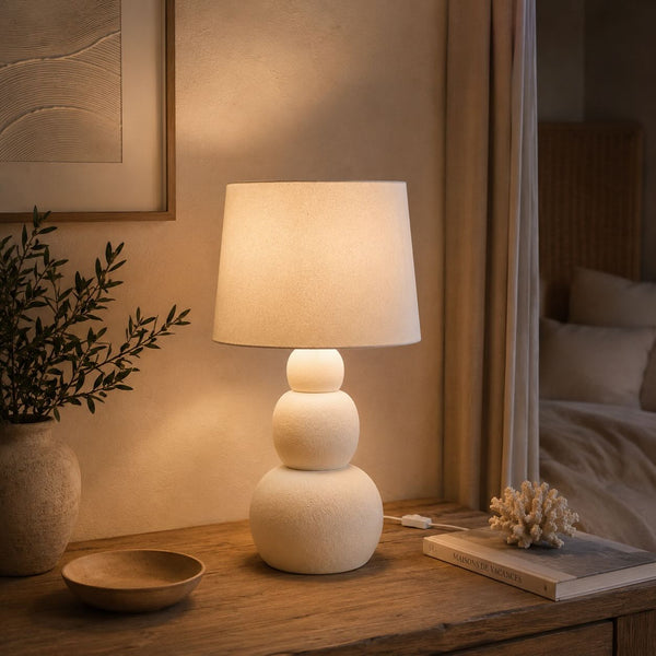 Lampe de table en céramique blanche (G)