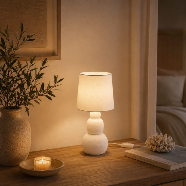 Lampe de table en céramique blanche (P)
